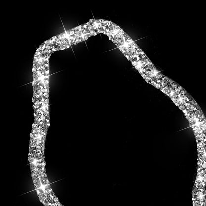 For Audi A4 / A5 / Q5 Car Headlight Switch Frame Diamond Decoration Sticker, Left and Right Drive by buy2fix