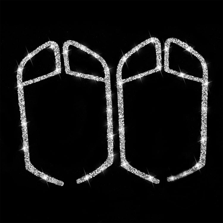 For Audi A4 / A5 / Q5 Car Door Inner Handle Frame Diamond Decoration Sticker, Left and Right Drive by buy2fix