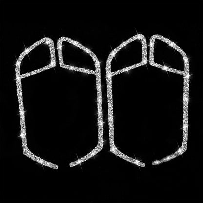 For Audi A4 / A5 / Q5 Car Door Inner Handle Frame Diamond Decoration Sticker, Left and Right Drive by buy2fix