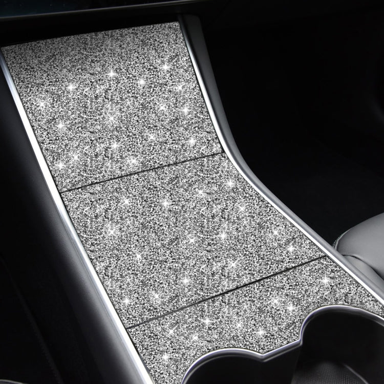 For Tesla Model 3 Car Rear Door Sill Strip Diamond Sticker,Left and Right Drive Universal by buy2fix