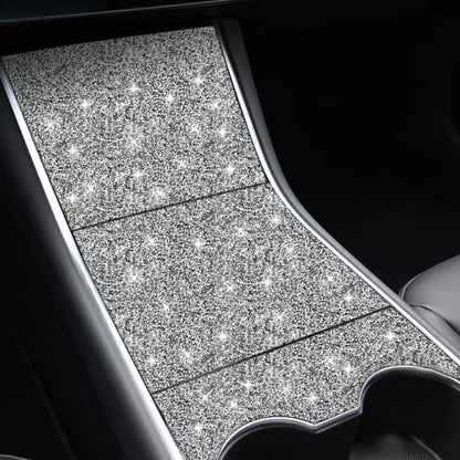 For Tesla Model 3 Car Rear Door Sill Strip Diamond Sticker,Left and Right Drive Universal by buy2fix