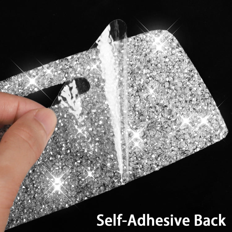 For Tesla Model X Car Exterior Door Handle Panel Diamond Sticker,Left and Right Drive Universal by buy2fix