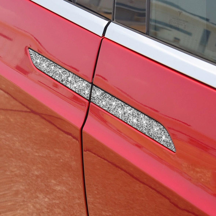 For Tesla Model X Car Exterior Door Handle Panel Diamond Sticker,Left and Right Drive Universal by buy2fix
