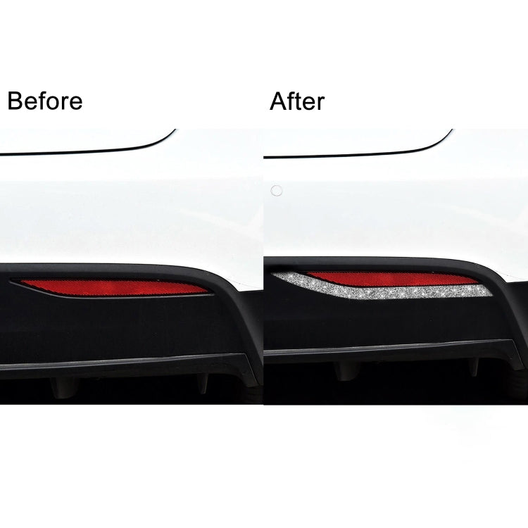 For Tesla Model X Car Rear Fog Lamp Diamond Sticker,Left and Right Drive Universal by buy2fix