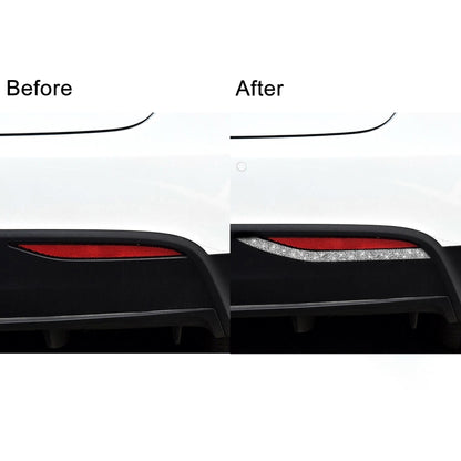 For Tesla Model X Car Rear Fog Lamp Diamond Sticker,Left and Right Drive Universal by buy2fix