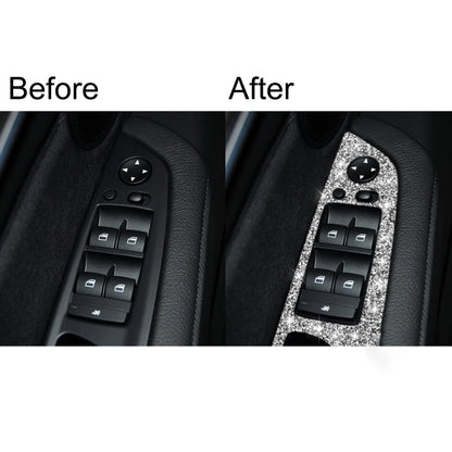 For BMW X5 E70 2008-2013 / X6 E71 2009-2014 Car Window Lift Panel Diamond Decoration Sticker, High Configuration Left Drive by buy2fix