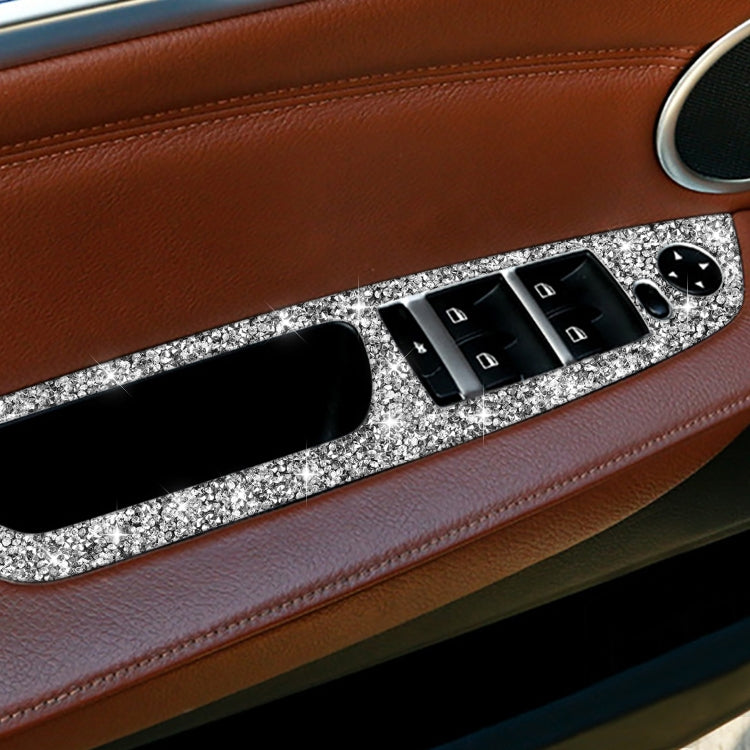 For BMW X5 E70 2008-2013 / X6 E71 2009-2014 Car Window Lift Panel Diamond Decoration Sticker, Low Configuration Left Drive by buy2fix