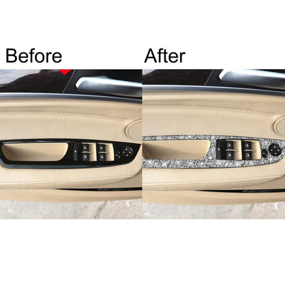 For BMW X5 E70 2008-2013 / X6 E71 2009-2014 Car Window Lift Panel Diamond Decoration Sticker, Low Configuration Left Drive by buy2fix
