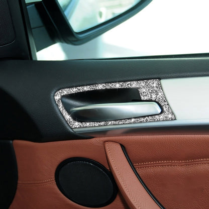 For BMW X5 E70 / X6 E71 2008-2014 Car Door Inner Handle Frame Diamond Decoration Sticker, Left and Right Drive by buy2fix