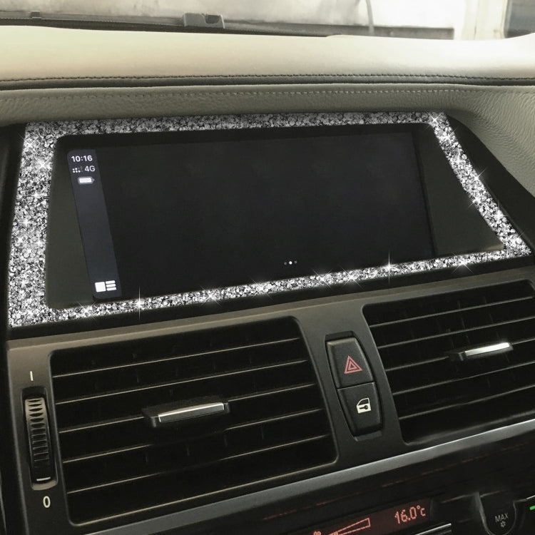 For BMW X5 E70 / X6 E71 2008-2013 Car Navigation Frame Diamond Decoration Sticker, Left and Right Drive by buy2fix