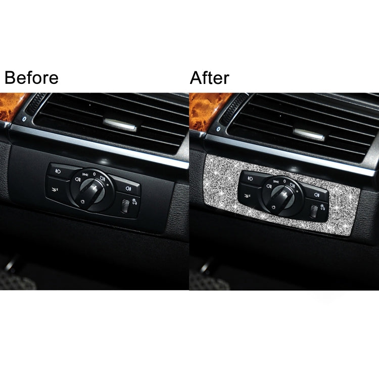 For BMW X5 E70 / X6 E71 2008-2013 Car Headlight Panel Diamond Decoration Sticker, Right Drive by buy2fix