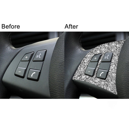 For BMW X5 E70 2008-2013 2pcs Car Steering Wheel Buttons Diamond Decoration Sticker, Left and Right Drive by buy2fix