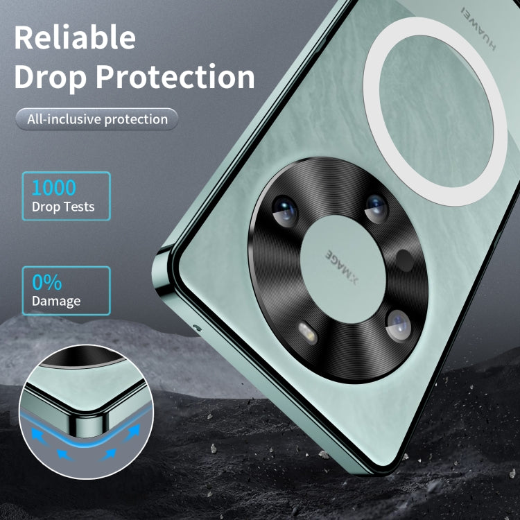 Huawei Mate 60 MagSafe Magnetic Frosted Metal Phone Case(Green) by buy2fix
