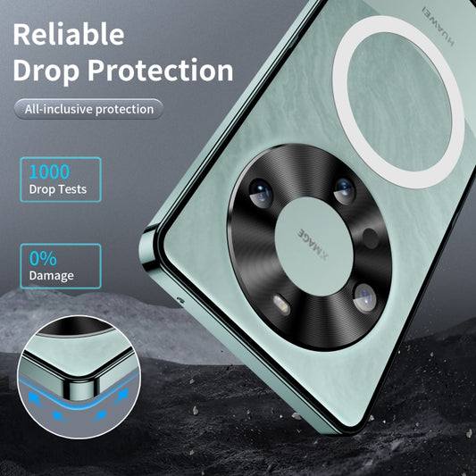 Huawei Mate 60 MagSafe Magnetic Frosted Metal Phone Case(Green) by buy2fix