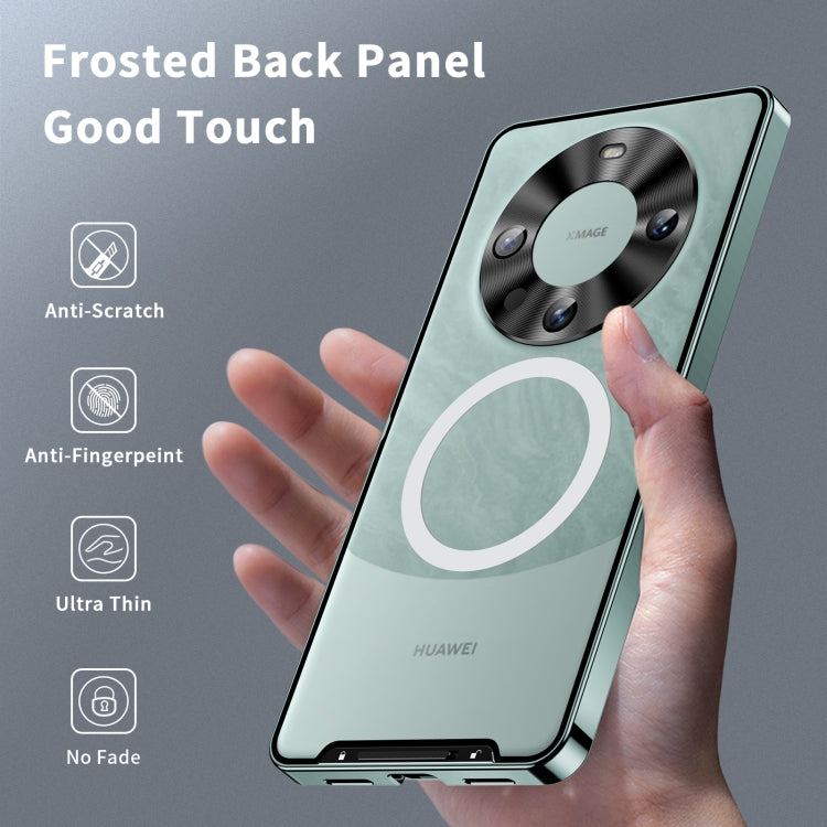 Huawei Mate 60 MagSafe Magnetic Frosted Metal Phone Case(Green) by buy2fix