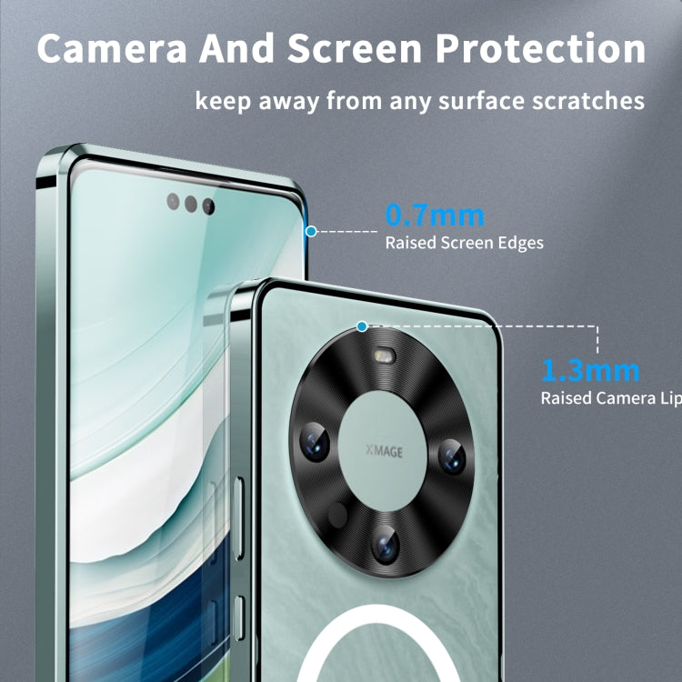 Huawei Mate 60 MagSafe Magnetic Frosted Metal Phone Case(Green) by buy2fix