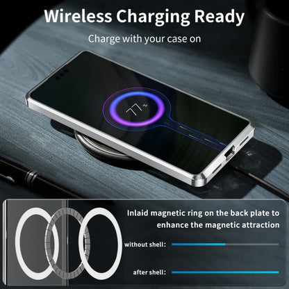 Huawei Mate 60 MagSafe Magnetic Frosted Metal Phone Case(Silver) by buy2fix
