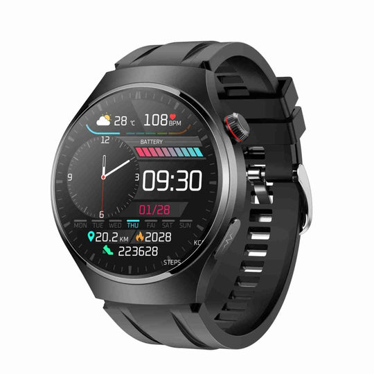 MT200 1.43 inch AMOLED IP67 Smart Call Watch, Support ECG/Body Temperature/Blood Glucose Monitoring(Black)