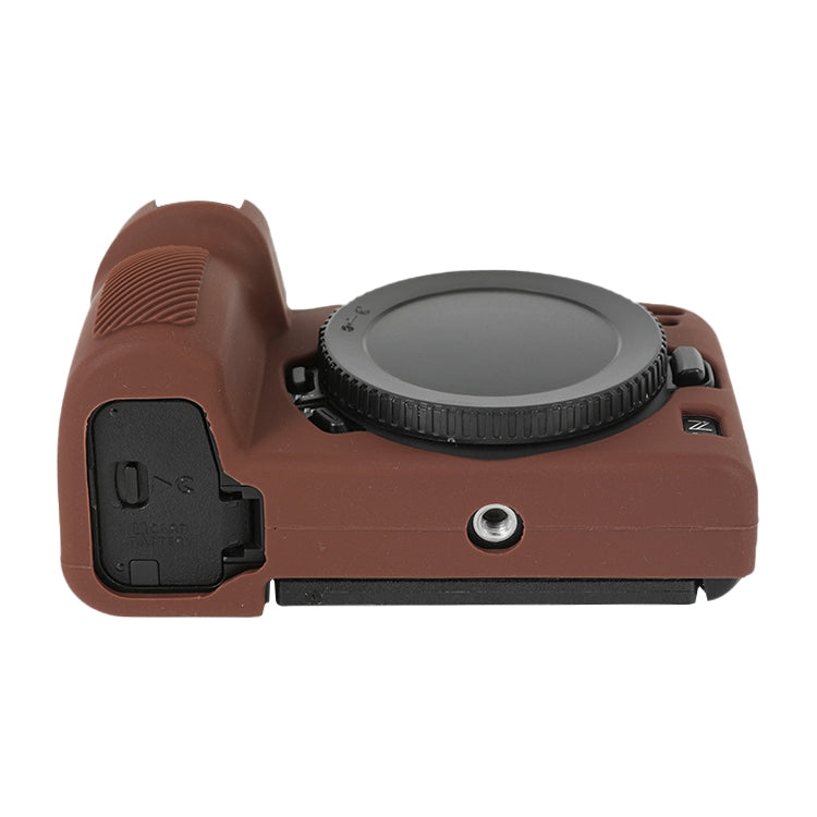 For Nikon Z 30 Soft Silicone Protective Case with Lens Cover(Coffee) by buy2fix