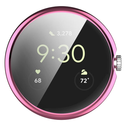 For Google Pixel Watch 2 Full Coverage TPU Electroplated Watch Protective Case(Pink) by buy2fix
