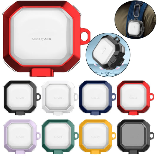 For Samsung Buds Live / Buds2 / Pro / 2Pro TPU + PC Transparent Wireless Earphones Protective Case With Switch(Purple) by buy2fix