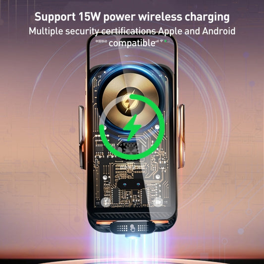 C05 Automatic Alignment Wireless Fast Charging Air Outlet Car Holder(Black) by buy2fix