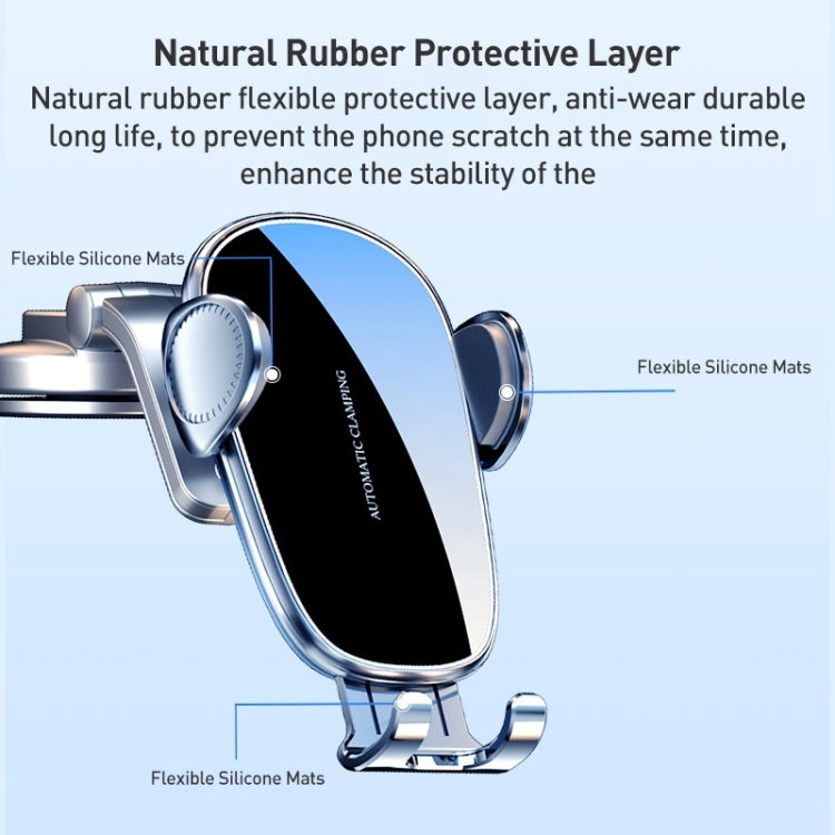 D6 Mechanical Locking Wireless Fast Charging Air Outlet Car Holder, Style:Standard by buy2fix