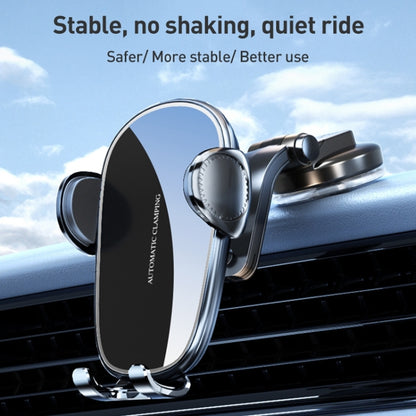 D6 Mechanical Locking Wireless Fast Charging Air Outlet Car Holder, Style:Strong Suction Cup Version by buy2fix