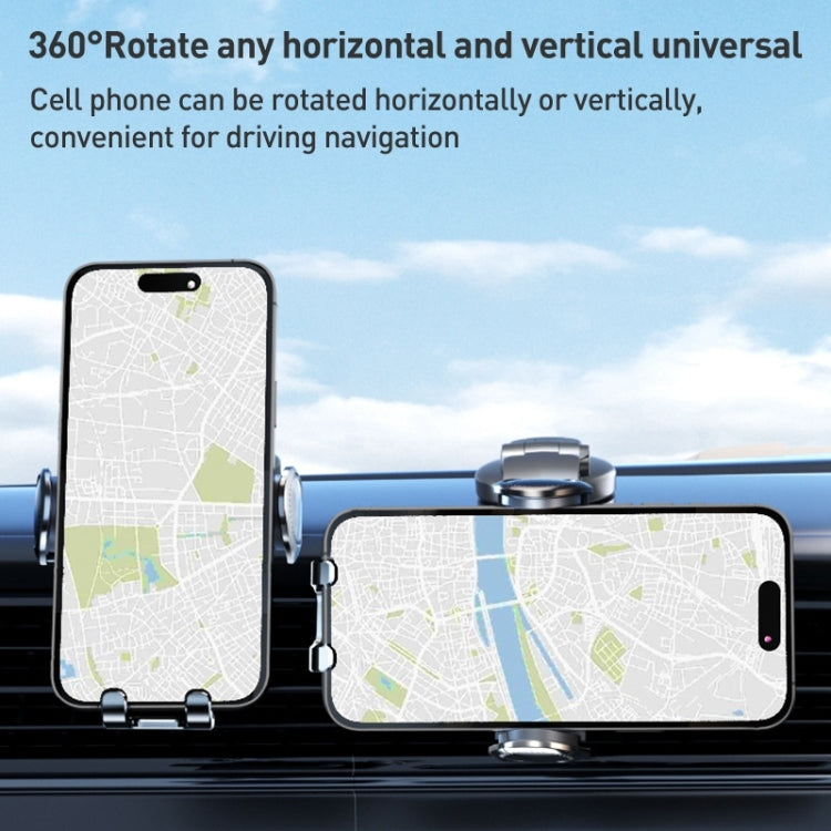 D6 Mechanical Locking Wireless Fast Charging Air Outlet Car Holder, Style:Standard by buy2fix