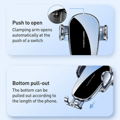 D6 Mechanical Locking Wireless Fast Charging Air Outlet Car Holder, Style:Standard by buy2fix