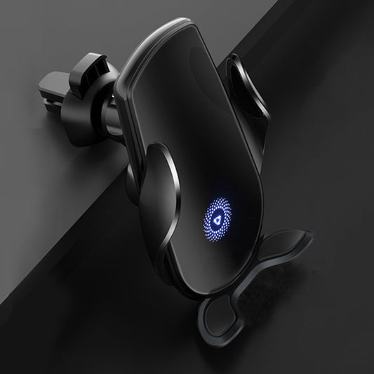 M1 Electric Opening/Closing Wireless Fast Charging Air Outlet Car Holder(Black) by buy2fix