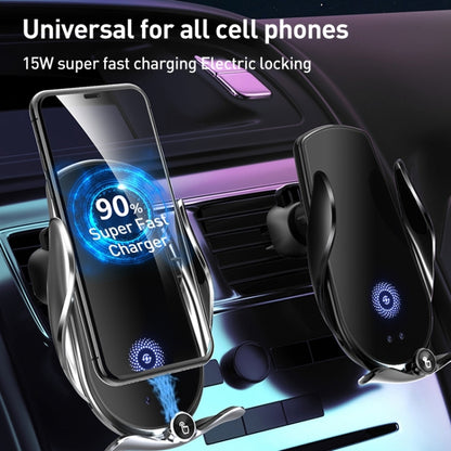 M2 Infrared lnduction Wireless Fast Charging Air Outlet Car Holder(Silver) by buy2fix