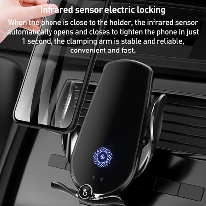 M3 Infrared lnduction Wireless Fast Charging Air Outlet Car Holder(Silver) by buy2fix