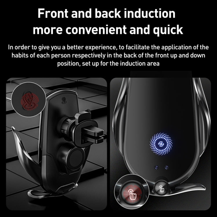 M3 Infrared lnduction Wireless Fast Charging Air Outlet Car Holder(Silver) by buy2fix