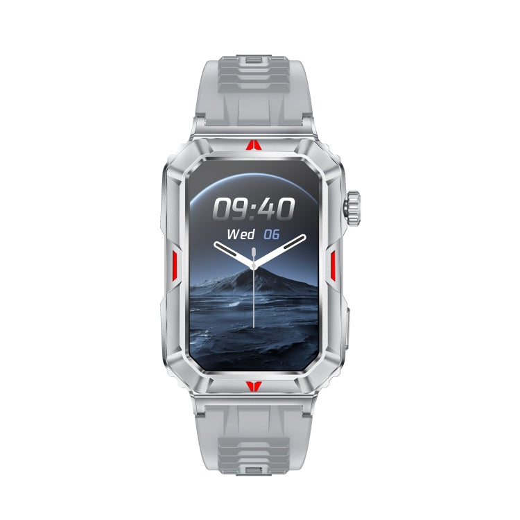 CF26 1.57inch BT5.2 Smart Bracelet Support Sleep Detection, Style:Silicone Strap(Silver) by buy2fix