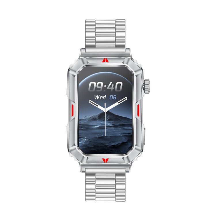 CF26 1.57inch BT5.2 Smart Bracelet Support Sleep Detection, Style:Steel Strap(Silver) by buy2fix