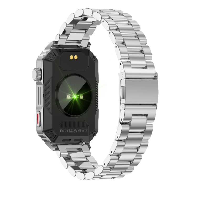 CF26 1.57inch BT5.2 Smart Bracelet Support Sleep Detection, Style:Steel Strap(Silver) by buy2fix
