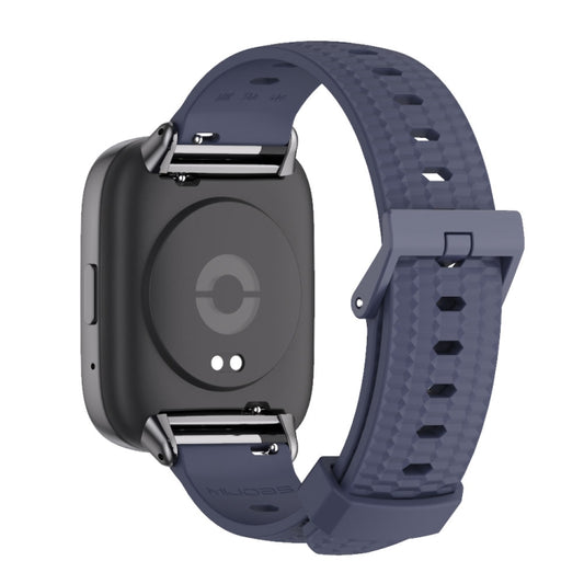 For Redmi Watch 3 Lite / Watch 3 Active Mijobs Honeycomb Texture TPU Watch Band(Midnight Blue Black) by MIJOBS