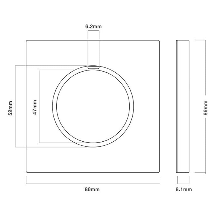 86mm Gray Aluminum Wire Drawing LED Switch Panel, Style:One Open Dual Control - Consumer Electronics by buy2fix | Online Shopping UK | buy2fix