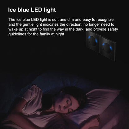 86mm Gray Aluminum Wire Drawing LED Switch Panel, Style:Triple Open Dual Control by buy2fix