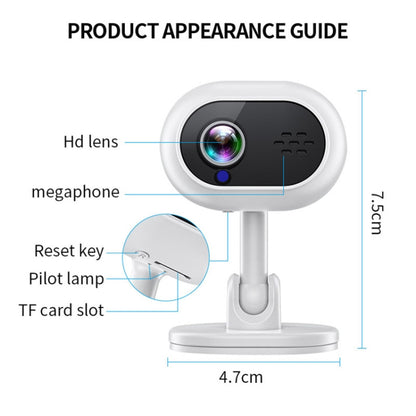 A4 1080P HD WiFi Smart Surveillance Camera Support Two-way Voice & Infrared Night Vision by buy2fix