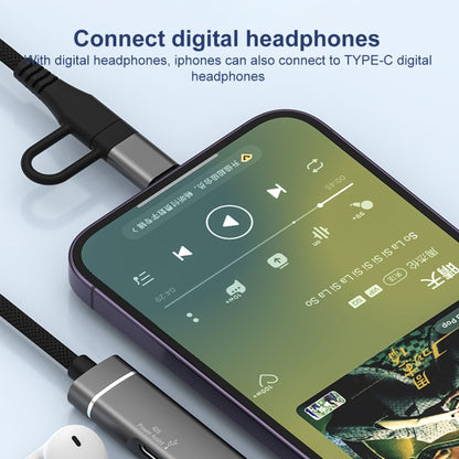 5 in 1 USB-C / Type-C+8 Pin to USB-C / Type-C + USB + SD & TF Card Reader by buy2fix