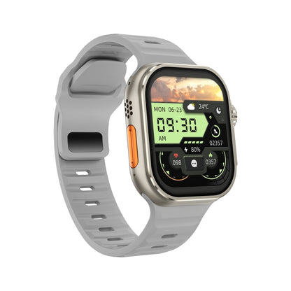 iW9 Ultra 2.04 inch Screen Smart Call Watch, BT Call / Heart Rate / Blood Pressure / Blood Oxygen(Grey Gold) by buy2fix