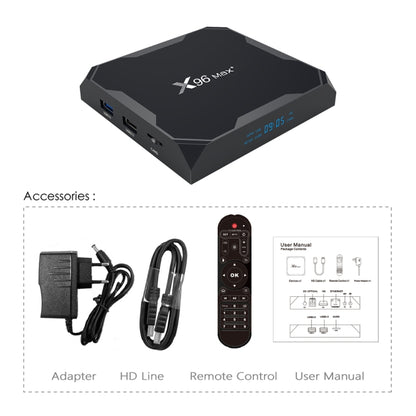 X96 max+ 4K Smart TV Box, Android 9.0, Amlogic S905X3 Quad-Core Cortex-A55,4GB+32GB, Support LAN, AV, 2.4G/5G WiFi, USBx2,TF Card, AU Plug - Consumer Electronics by Beelink | Online Shopping UK | buy2fix