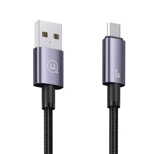 USAMS US-SJ668 USB To Micro USB 2A Fast Charge Data Cable, Length: 1.2m(Black) by USAMS