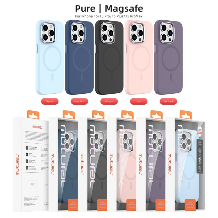 For iPhone 15 Pro Max Mutural Karen Series Liquid Silicone Magsafe Phone Case(Grey) - iPhone 15 Pro Max Cases by Mutural | Online Shopping UK | buy2fix