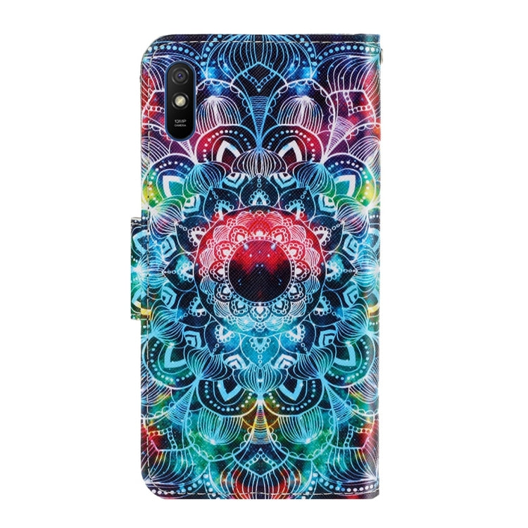 For Xiaomi Redmi 9A 3D Colored Drawing Horizontal Flip PU Leather Case with Holder & Card Slots & Wallet(Mandala) - Xiaomi Cases by buy2fix | Online Shopping UK | buy2fix