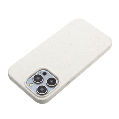 For iPhone 12 Pro Wheat MagSafe Magnetic Straw Material + TPU Phone Case(White) by buy2fix