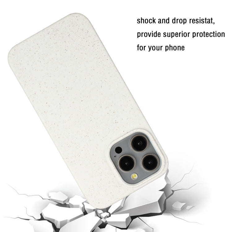 For iPhone 12 Pro Wheat MagSafe Magnetic Straw Material + TPU Phone Case(White) by buy2fix