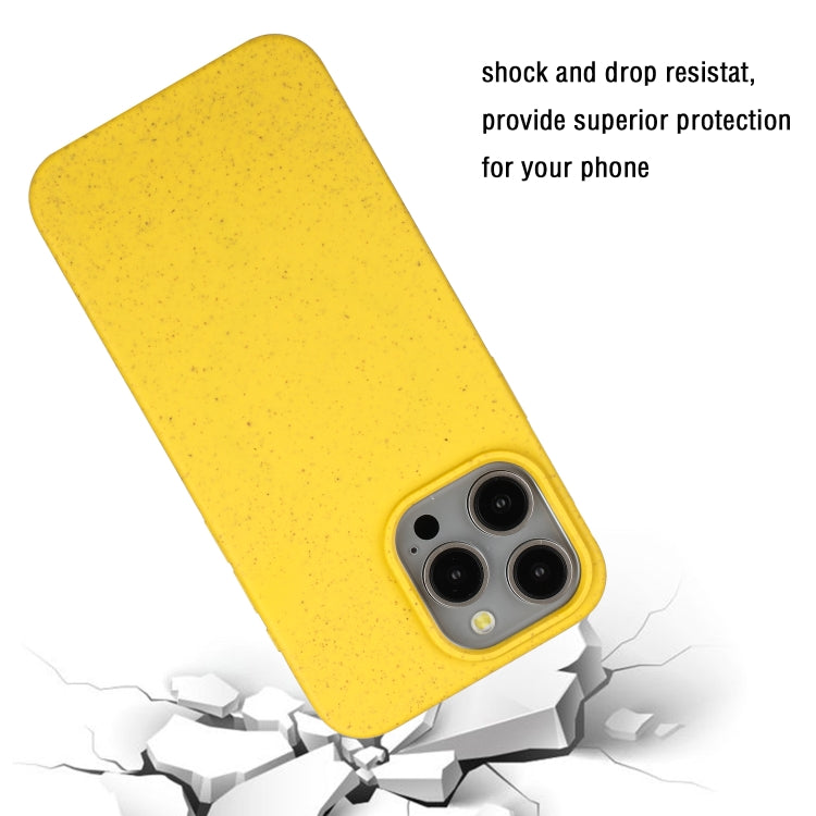 For iPhone 11 Pro Max Wheat MagSafe Magnetic Straw Material + TPU Phone Case(Yellow) by buy2fix